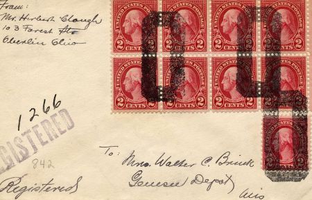 US Ohio, Oberlin 634 Fancy Cancel Cover, "O"