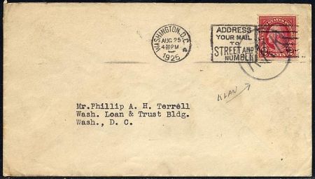 US Washington DC 599 Fancy Cancel Cover