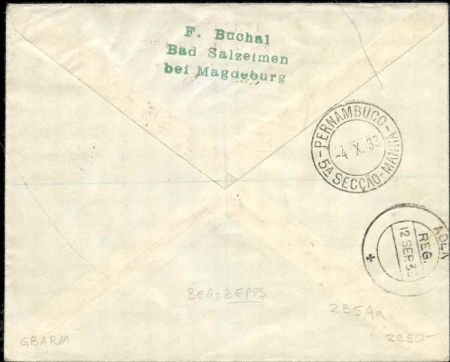 British Somaliland 1933 8th South American Flight