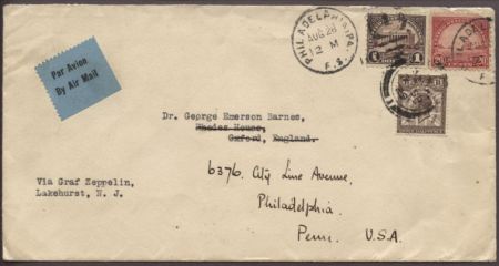 US 1929 Return Flight, Lakehurst to Germany to England