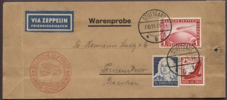 Germany 1935 C35 on 14th South American flight S.324B