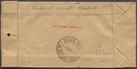 Germany 1935 9th South American flight S.313B