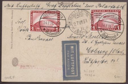 Germany 1931 C35, C40 Polar Flight S.119F