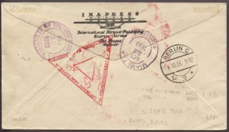 Estonia 1933 Chicago Flight to U.S. S.238E
