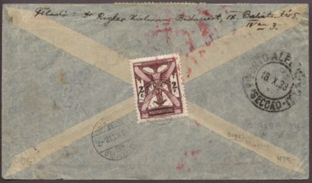 Hungary 1933 Chicago flight to Brazil