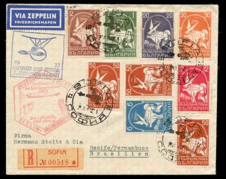 Bulgaria 1933 3rd South American Flight S.219B