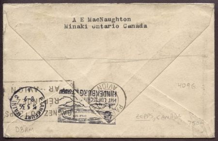 Canada 1936 Hindenburg Flight to France S.409G