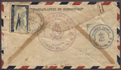 Dominican Republic 1936 Hindenburg 3rd NA Flight w/ Cert