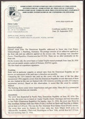 Dominican Republic 1936 Hindenburg 3rd NA Flight w/ Cert