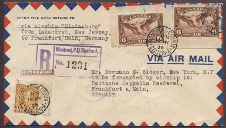Canada 1936 2nd North America Flight S.411C