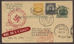 US 1933 "Europa" Catapult to Germany UX27, 639, 642