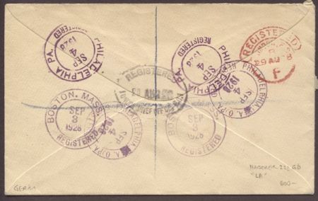 Great Britain 1928 "Ile De France" Catapult w/ 2/6 Seahorse, Rare!