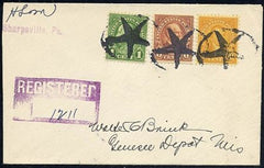 US Pennsylvania, Sharpsville 1931 (Jan 2) Fancy Cancel Cover