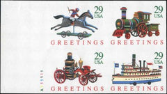 US 2718Pa Error 29? Christmas Toys Imperf Pane of 4 cv 600.00