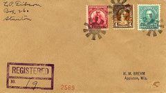 US Wisconsin, Fife Lake 563, 636, 657 Fancy Cancel Cover, Sun