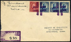 US Wisconsin, Manawa 634, 637 Fancy Cancel Cover, Crossroads