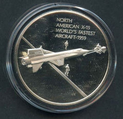 Space Achievement Silver Medal North America X-15, the Worlds Fastest Aircraft