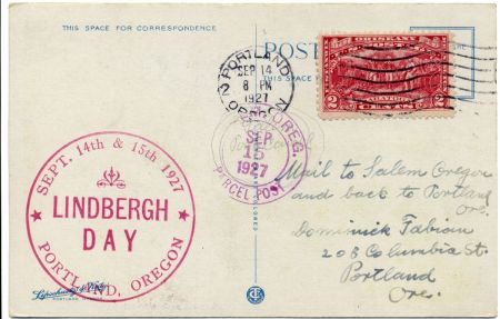US 1927 Lindbergh Day PPC 644, Mt. Hood