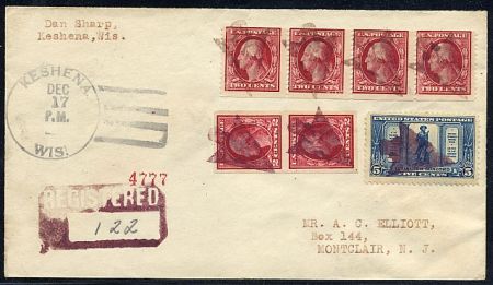 US Wisconsin, Keshena 353 Fancy Cancel Cover, Indian Arrow Head