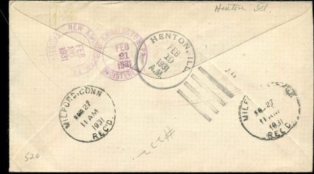 US Illinois, Henton 486, 680, 689 Fancy Cancel Cover , Circles