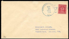 US Illinois, Chicago Ridge 680 Fancy Cancel Cover, Veterans Day