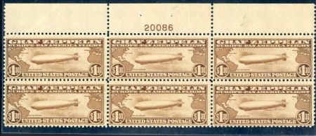 US C14 Top Plate Block F + almost F-VF NH