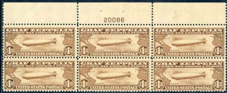 US C14 Top Plate Block F + almost F-VF NH