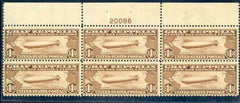 US C14 Top Plate Block F + almost F-VF NH