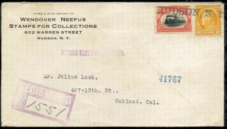 US New York, Hudson 295, 510 Fancy Cancel Cover
