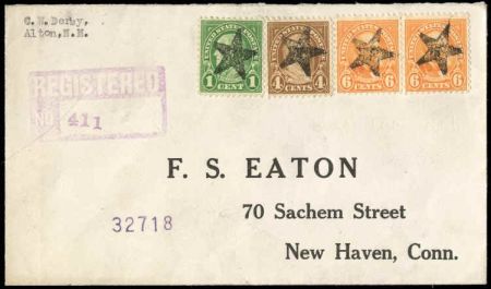 US New Hampshire, Alton 632, 636, 638 Fancy Cancel Coverr
