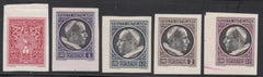 Vatican 72 - 76 Error VF Imperf Proofs, ungummed as issued