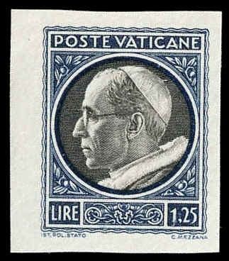 Vatican 72 - 76 Error VF Imperf Proofs, ungummed as issued