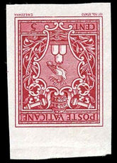 Vatican 72 - 76 Error VF Imperf Proofs, ungummed as issued