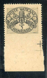Vatican J12 Error VF NH SL 1945 Postage Due Imperf at Bottom