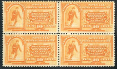 US E3 Special Delivery F - VF Hinged Block of 4 - Beautiful - cv $1,250