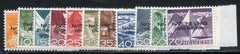 Switzerland Officials 7O1 - 7O11 var VF LH Variety 3 Broken "A" in Nations