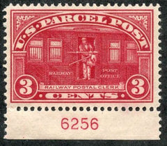 US Q3 Parcel Post XF - Superb NH Plate Number Single, Intense Color