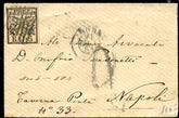 Italian States - Roman States 6 on VF Cover Rome to Naples