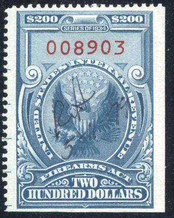 US RV6 Used F - VF Fireman's Transfer