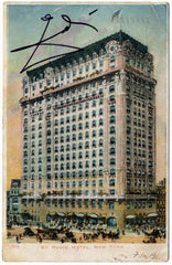 Autographs Salvador Dali on PPC of St. Regis Hotel in NY