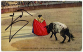 Autographs Salvador Dali on Spanish Bullfighting PPC