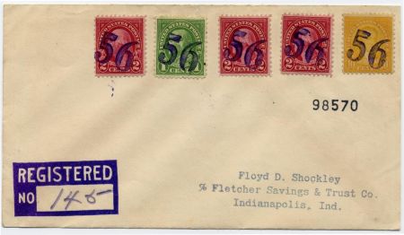 US Arkansas, Fifty-Six Fancy Cancel Cover, Solid Numerals