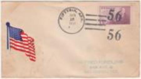 US Arkansas, Fifty-Six 737 Fancy Cancel Cover, Solid Numerals