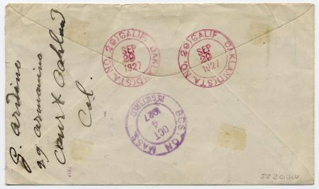 US California, Oakland Fancy Cancel Cover, Cross in Circle
