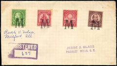 US Illinois, Milford 552, 554, 654, 657 Fancy Cancel Cover