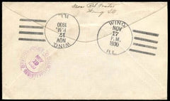 US Illinois, Wing 554, 555 Fancy Cancel Cover