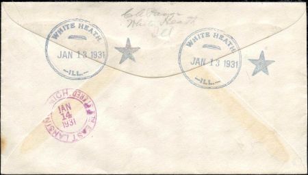 US Illinois, White Heath 560, 561 Fancy Cancel Cover, Star