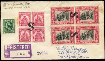 US Illinois, Savanna 410, 651, 657 Fancy Cancel Cover
