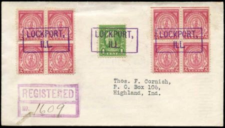 US Illinois, Lockport 552, 682 Fancy Cancel Cover