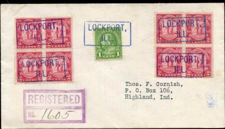 US Illinois, Lockport 652, 683 Fancy Cancel Cover